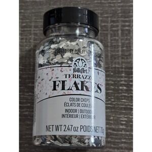 Folk Art Terrazzo Flakes Color Chips Grey White Black Multi 2.47oz x2